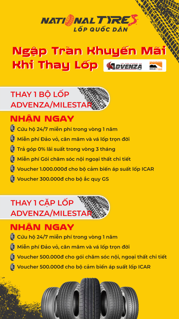 Lốp MILESTAR và ADVENZA - Tự hào lốp Việt!