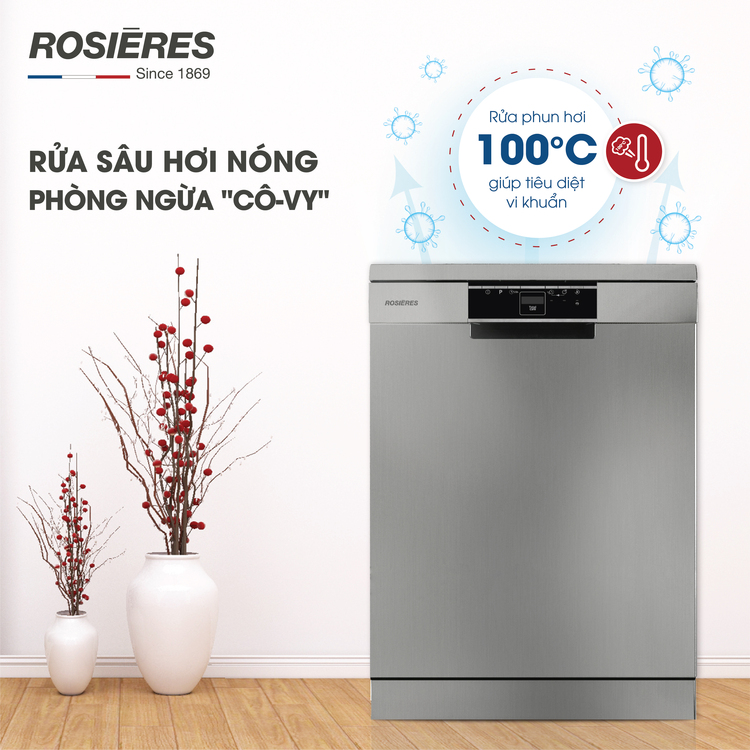 Có nên mua máy rửa bát độc lập 13 bộ Rosieres RF3E7DX-04?