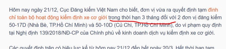 Liên quan đến việc nhận hối lộ, thêm 2 trung tâm đăng kiểm tại TP.HCM bị tạm dừng hoạt động