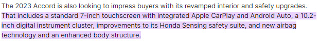 Honda Accord 2023 chốt giá từ 28.390 USD, tăng nhẹ so với thế hệ trước