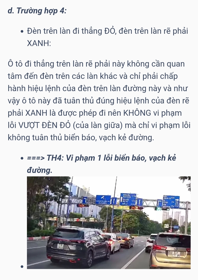 Đi thẳng trên làn rẽ phải, trái: Lỗi gì? Đi thẳng trên làn rẽ phải, trái: Lỗi gì?