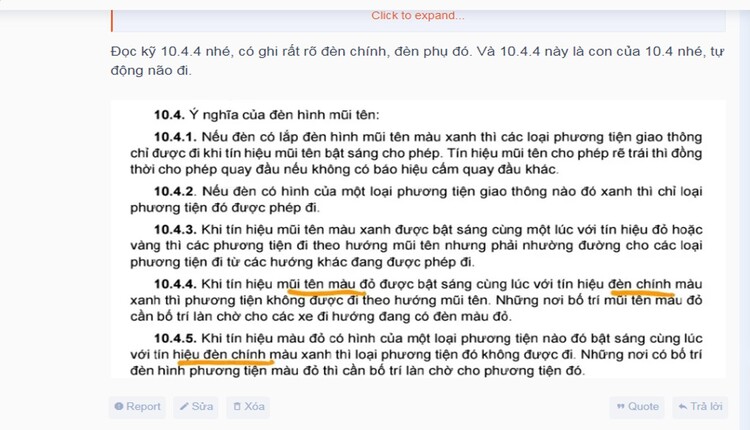 Đi thẳng trên làn rẽ phải, trái: Lỗi gì?