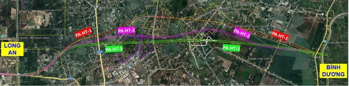 Ba phương án hướng tuyến Vành đai 4 TP HCM đoạn qua thành phố được đưa ra đánh giá, so sánh