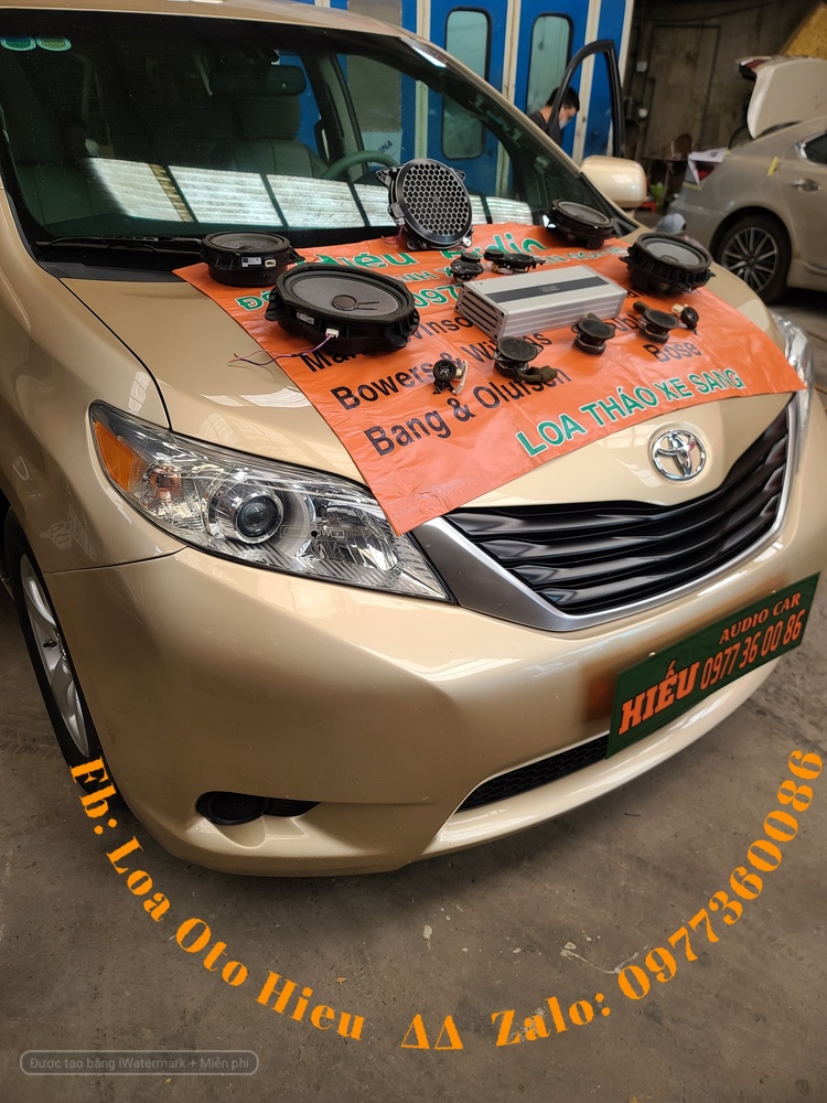 Toyota Sienna Nâng Cấp Âm Thanh Full Active 3 Way 14 Loa Mark Levinson.