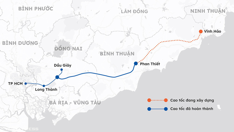 Cao tốc Dầu Giây - Phan Thiết, Mai Sơn - quốc lộ 45 hoàn thiện công đoạn cuối trước ngày thông xe
