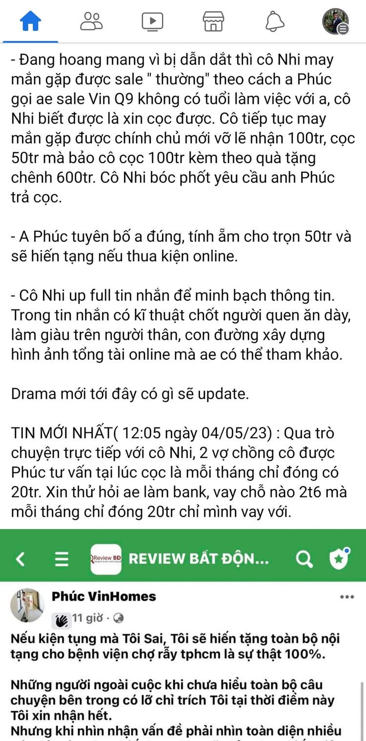 Drama bán chênh 600tr cho khách hàng của sale tên P bán Vinhome