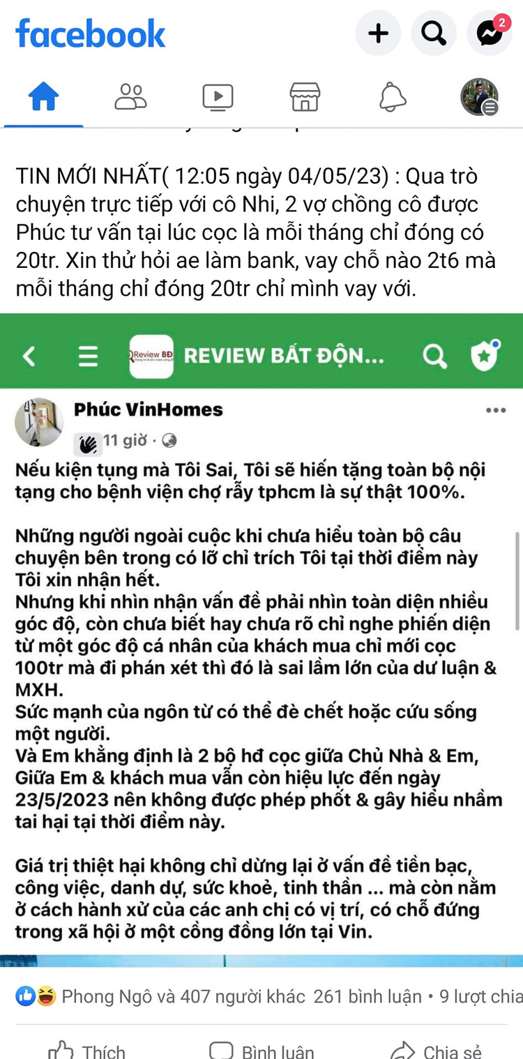 Drama bán chênh 600tr cho khách hàng của sale tên P bán Vinhome