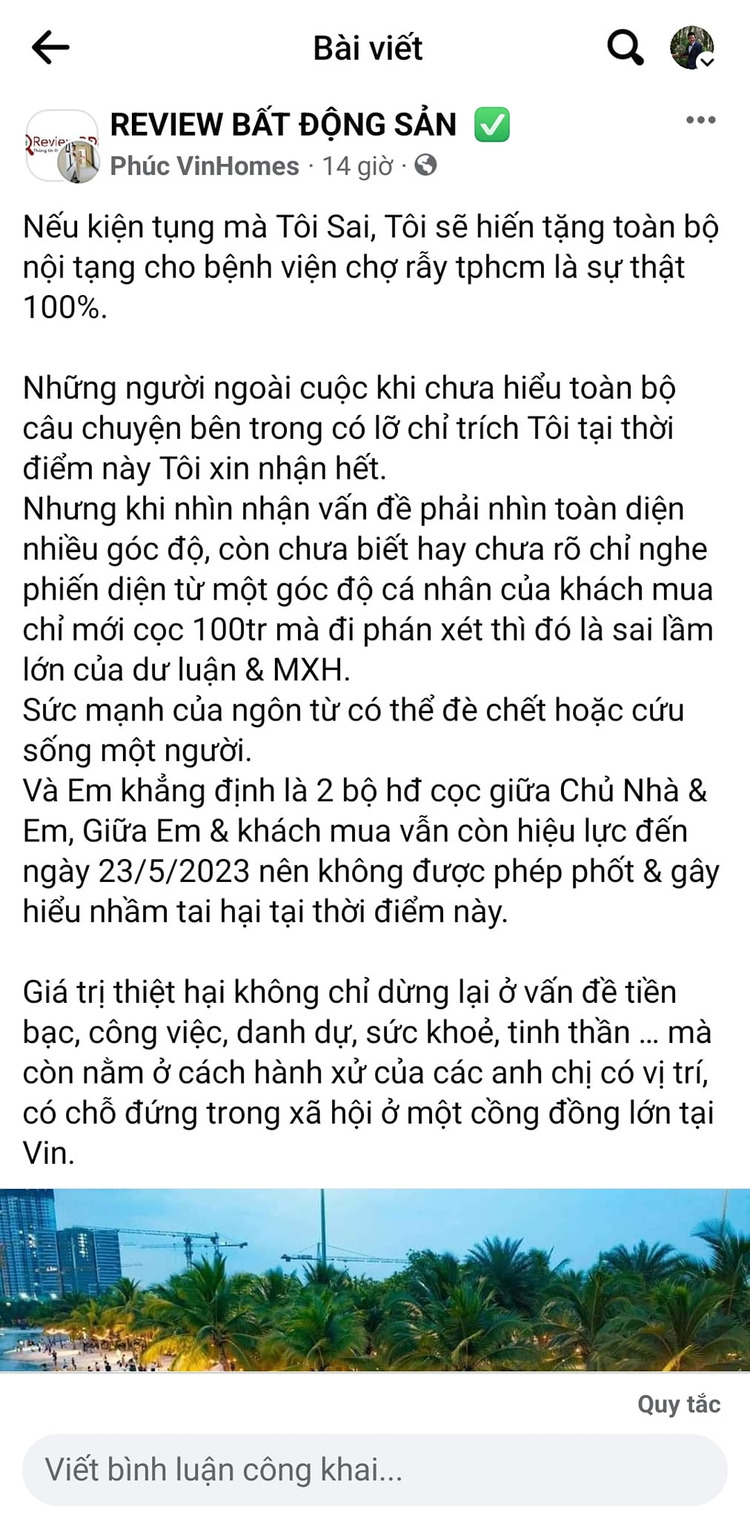 Drama bán chênh 600tr cho khách hàng của sale tên P bán Vinhome