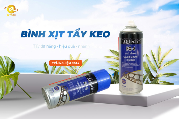 Chất tẩy keo BX-8 của O’tech - Sản phẩm chuyên dụng để loại bỏ chất kết dính trong xe hơi