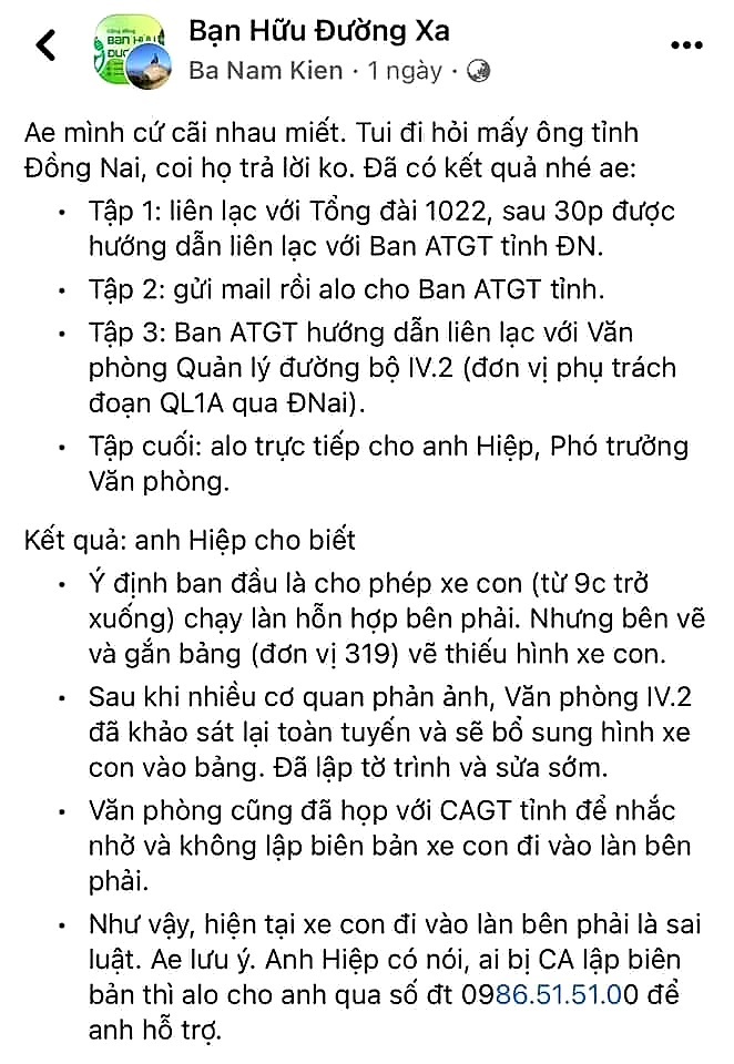 Biển báo chia làn trên QL1, đoạn qua Trảng Bom - Đồng Nai bất cập, khó hiểu Biển báo chia làn trên QL1, đoạn qua Trảng Bom - Đồng Nai bất cập, khó hiểu