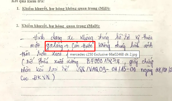 Vụ xe Mer C250 “zin” nhưng bị từ chối đăng kiểm: Chủ xe vẫn chưa đồng ý phương án xử lý của bên Đăng Kiểm 50-05V