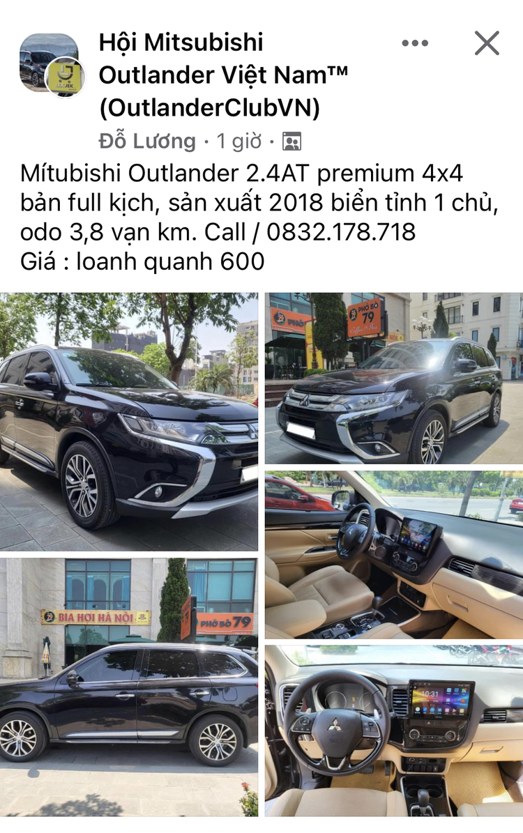 Bán Outlander 2.4 4wd 12/2019