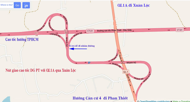 Nút giao Cao tốc Dầu Giây - Phan Thiết 