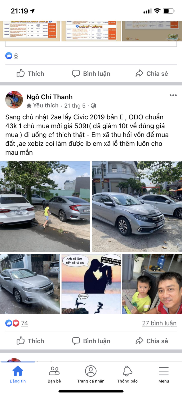 Chính chủ bán Civic 2018 bản E. 1.8 Màu bạc