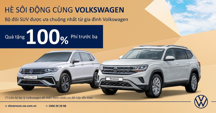 Volkswagen Việt Nam ưu đãi 100% phí trước bạ cho Tiguan và Teramont