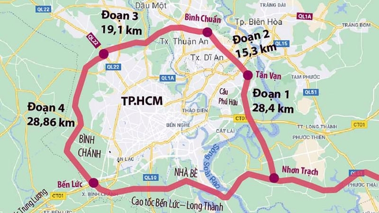  Khởi công dự án đường Vành đai 3 TP.HCM qua Đồng Nai vào cuối tháng 6/2023