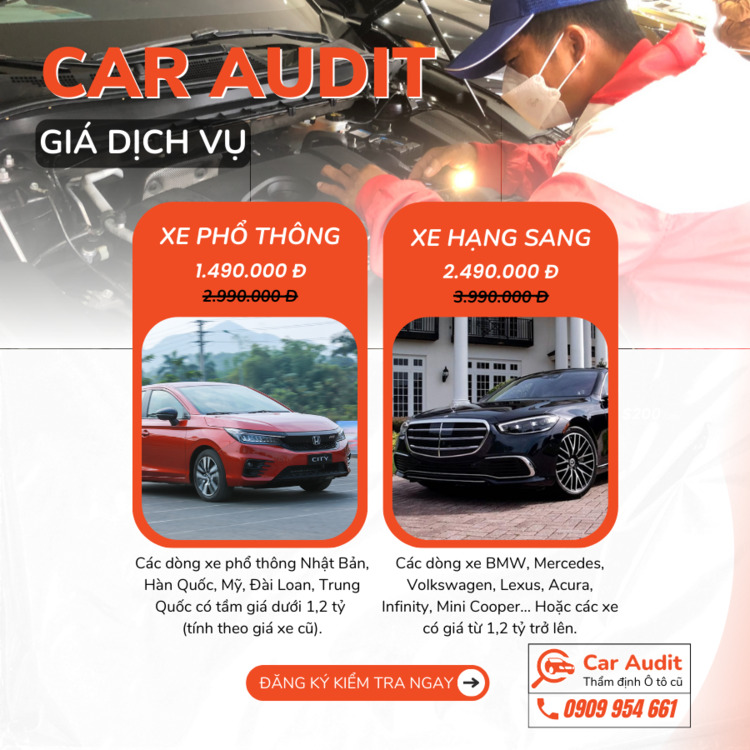 Car Audit có phát hiện được xe đã từng đâm đụng ngập nước thủy kích không?