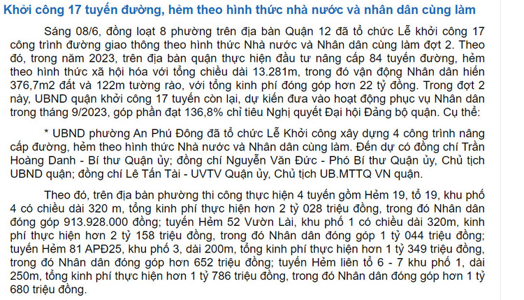 Cầu Vàm Thuật An Phú Đông Quận 12 bắc qua Phường 5 Gò Vấp đã thông xe 31/12/2020 đất An Phú Đông tăng nóng nhất Q.12