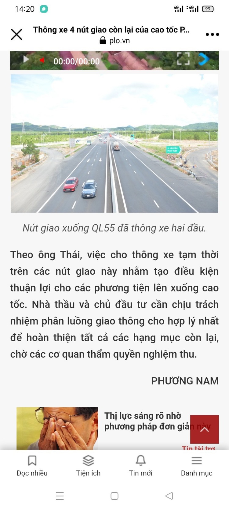 Chặn lối ra ngã rẽ ngã 3 Hàm Tân trên cao tốc Dầu Giây - Phan Thiết