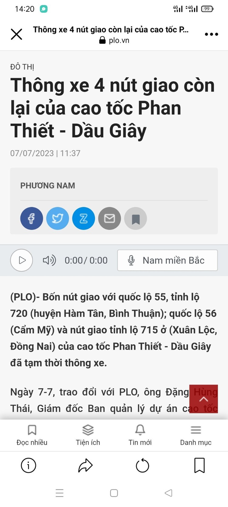 Chặn lối ra ngã rẽ ngã 3 Hàm Tân trên cao tốc Dầu Giây - Phan Thiết