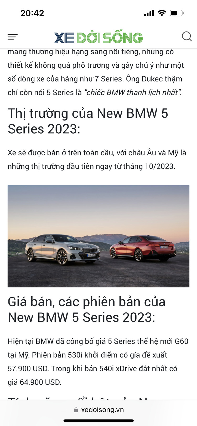 BMW 5-Series 2024 xấu đẹp thế nào khi so với thế hệ trước?