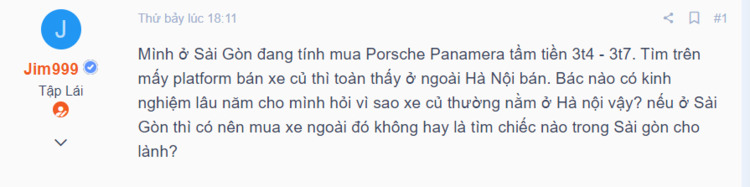 Tìm mua Porsche Panamera 2017, vì sao xe cũ hay được rao bán ở Hà Nội?