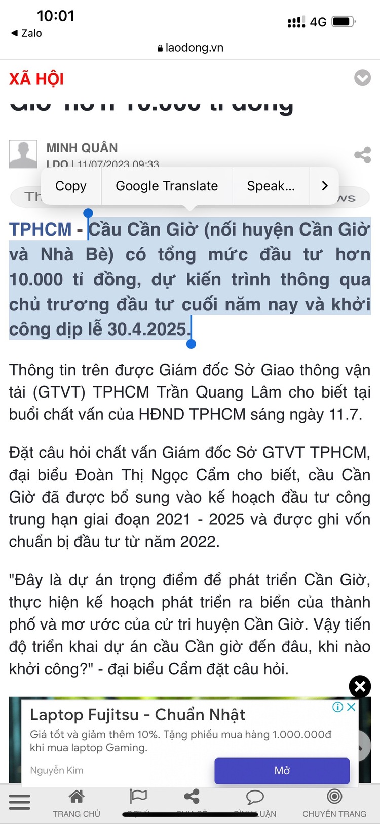 Cập nhật tình hình đất Huyện Cần Giờ