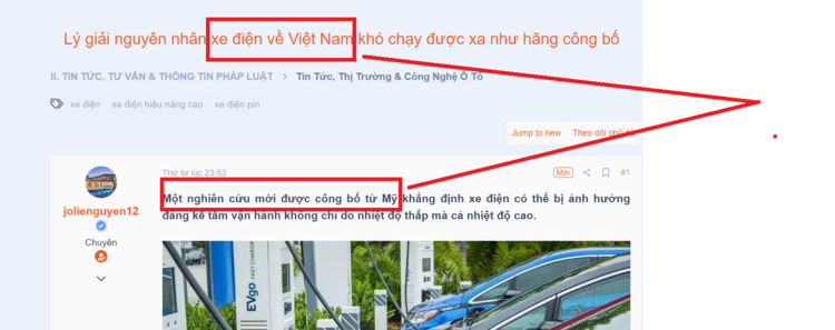 Lý giải nguyên nhân xe điện về Việt Nam khó chạy được xa như hãng công bố