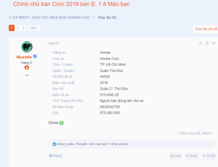 Civic 2018 bản E. 1.8 Màu bạc