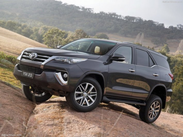 Toyota Fortuner 2016: lộ thêm 6 màu, đèn pha LED, cốp mở điện