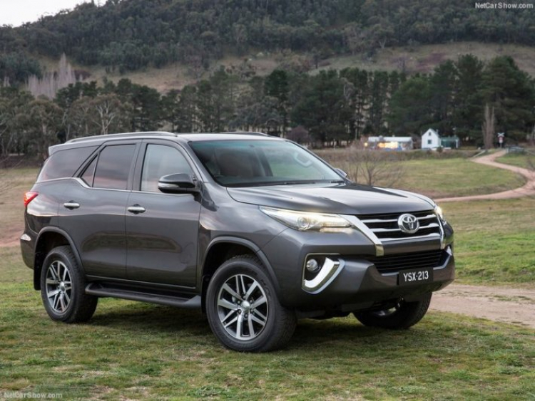 Toyota Fortuner 2016: lộ thêm 6 màu, đèn pha LED, cốp mở điện