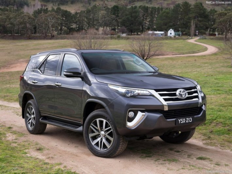 Toyota Fortuner 2016: lộ thêm 6 màu, đèn pha LED, cốp mở điện