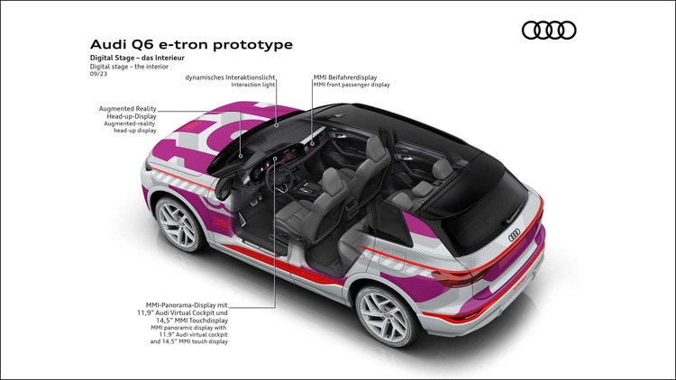 Audi Q6 E-Tron 2025 ra mắt tại Đức: Khung gầm Porsche và nội thất "lột xác"