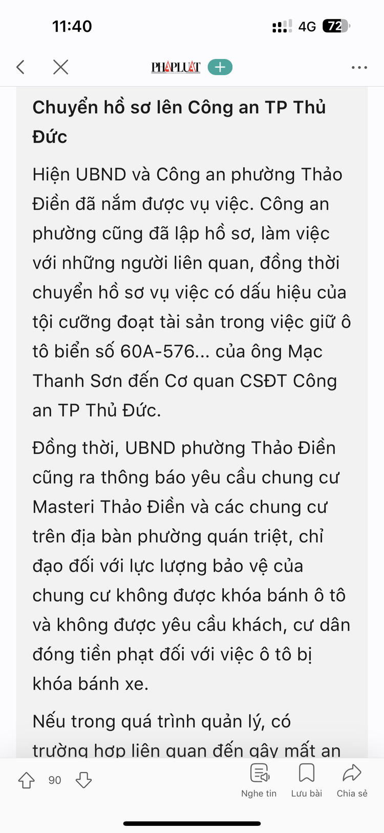 Tính pháp lý của việc bảo vệ khóa bánh xe người dân tại chung cư Masteri