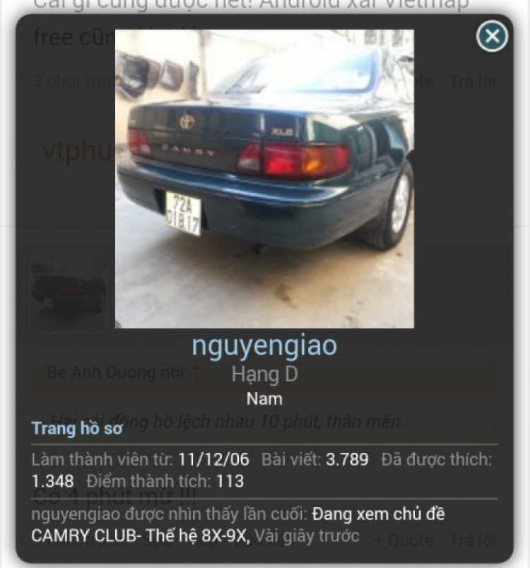 Anh em Camry 87-91 vô đây chơi