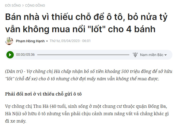 Chỗ đỗ xe cố định có phải là xu hướng ?