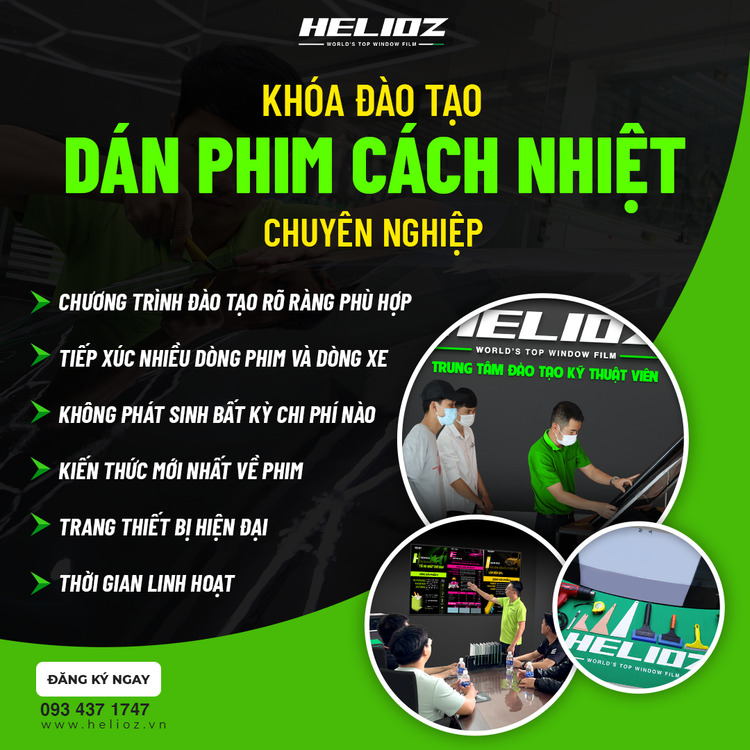 Đào tạo dán phim cách nhiệt trên Ô tô. Hỗ trợ 100% học phí