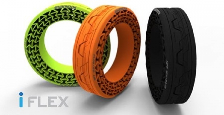 Hankook giới thiệu lốp iFlex không cần bơm hơi