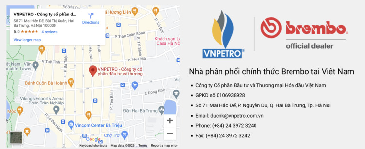 Phanh Brembo chính hãng đã có mặt tại Việt Nam