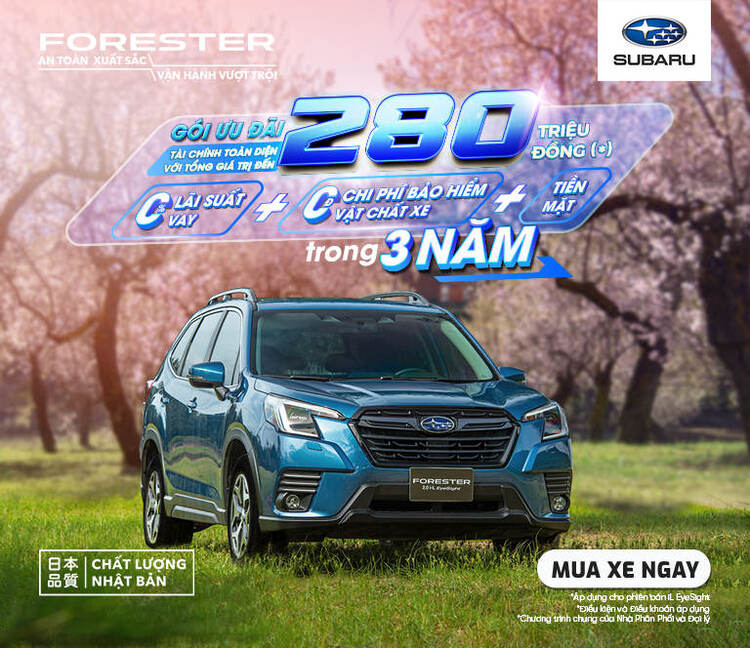 Những ưu đãi và quà tặng hấp dẫn dành cho Subaru Forester trong tháng 10/2023
