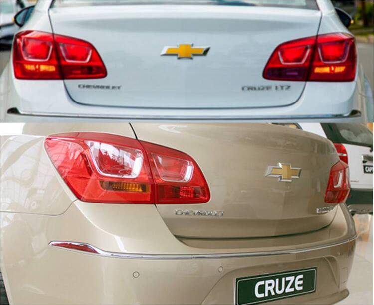 Tuy nhiên Chevrolet Cruze chỉ có thiết kế cụm đèn vuông với logo hãng quen thuộc