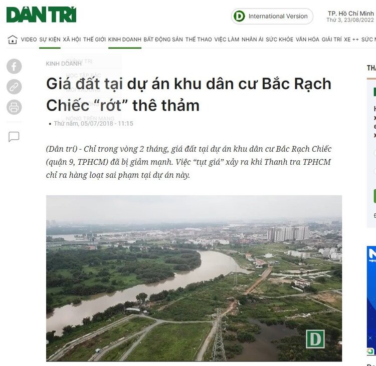 Cập Nhật Tình Hình KDC Bắc Rạch Chiếc