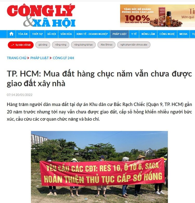 Cập Nhật Tình Hình KDC Bắc Rạch Chiếc