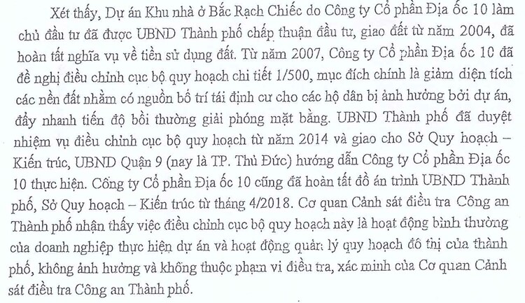 Cập Nhật Tình Hình KDC Bắc Rạch Chiếc