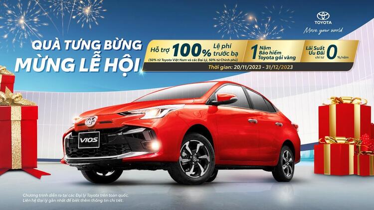 Sắm Toyota Vios du xuân với chi phí lăn bánh hấp dẫn: Không lo trước bạ, bảo hiểm