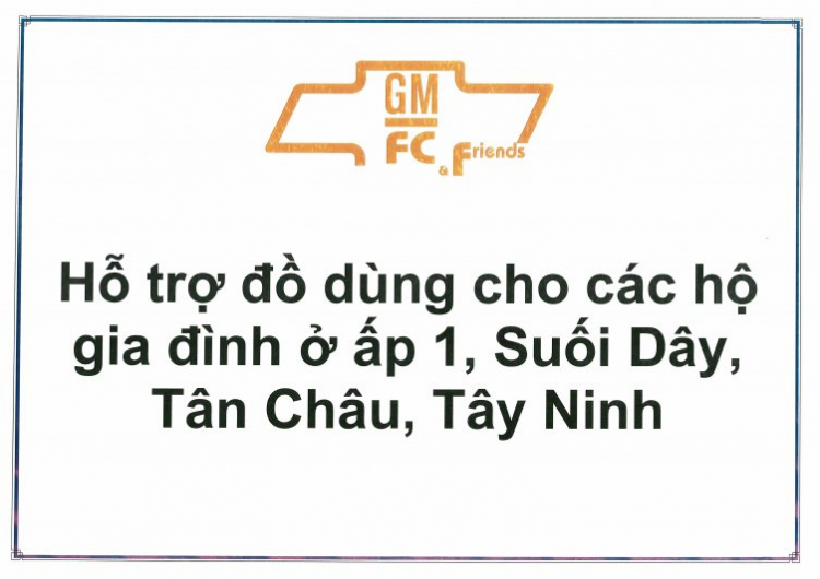 Thành viên off từ thiện - Kính mời ace GMFC sắp xếp tham gia Thành viên off từ thiện - Kính mời ace GMFC sắp xếp tham gia