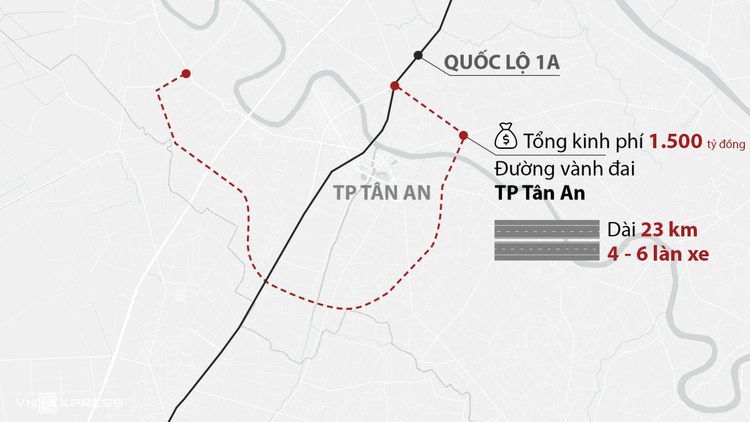 23 km đường vành đai qua trung tâm Long An thông xe