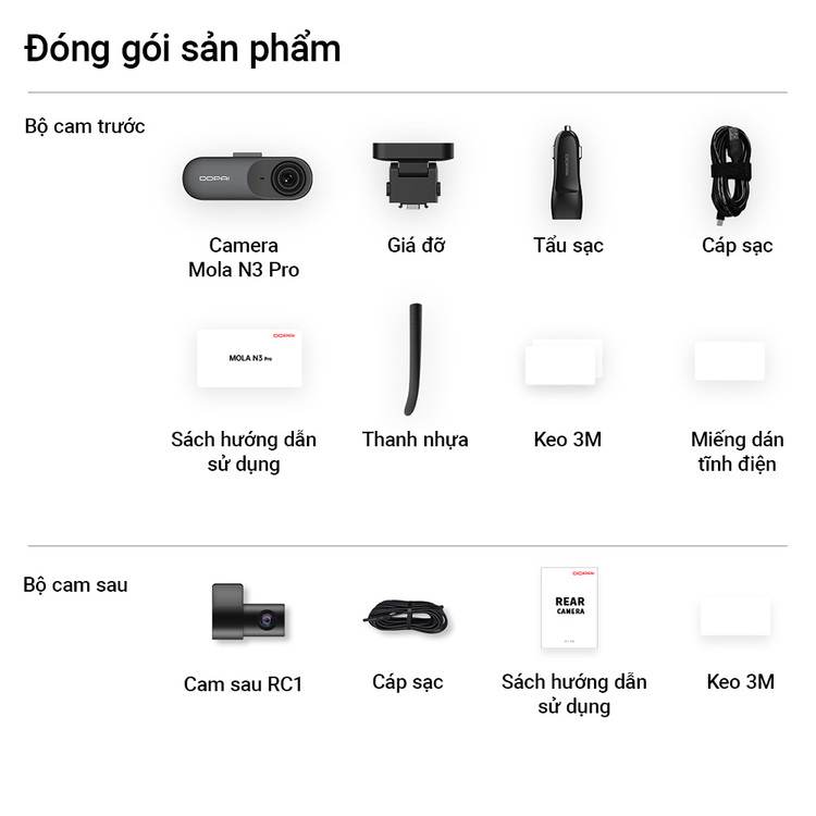 2.290.000 đ cho chiếc camera hành trình DDPAI N3 Dual siêu nét