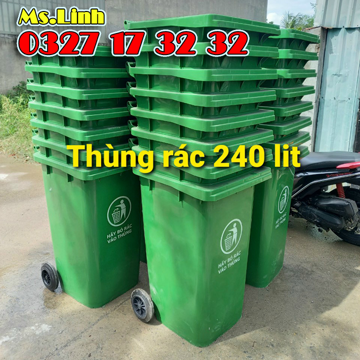 Cùng mua thùng rác công cộng 240 lít nhựa HDPE giá rẻ tại Minh Khang