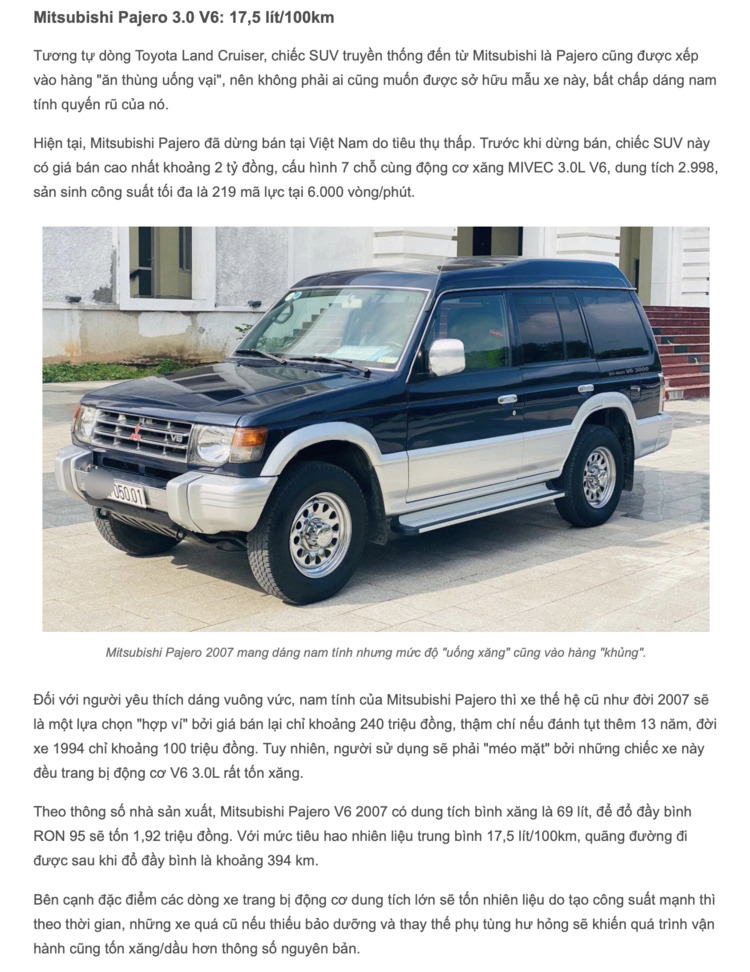Pajero 2010: cần tư vấn kiểm tra máy, tiết kiệm xăng hơn Pajero 2010: cần tư vấn kiểm tra máy, tiết kiệm xăng hơn